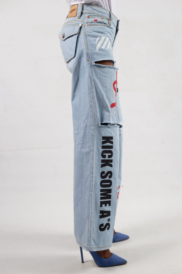 V-77 WIDE LEG GRAFFITTI